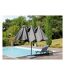 Parasol en acier 4.5x2.7 m Ovale Taupe