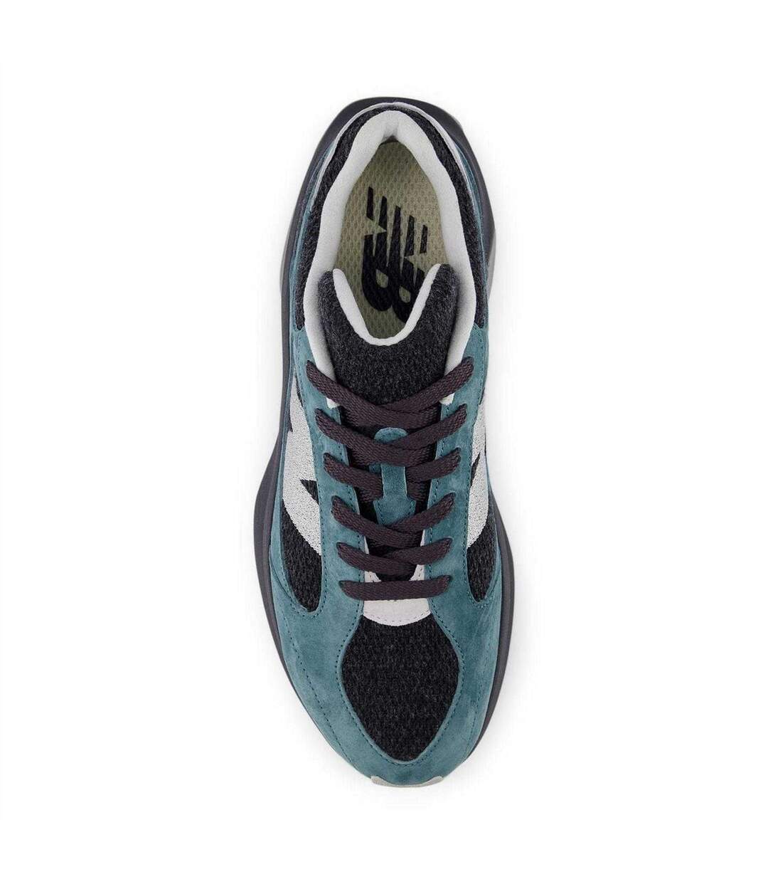 Mens Wrpd Runner Leather Flat Trainers Green New Balance-3