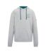 Sweat À Capuche Motif/style Imprimé Au Dos Cline Homme Gris Chiné Vert Méditerranéen Regatta-2