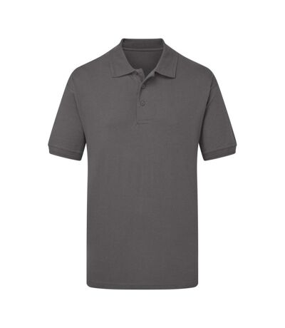 UCC 50/50 Mens Heavyweight Plain Pique Short Sleeve Polo Shirt (Charcoal) - UTBC1195
