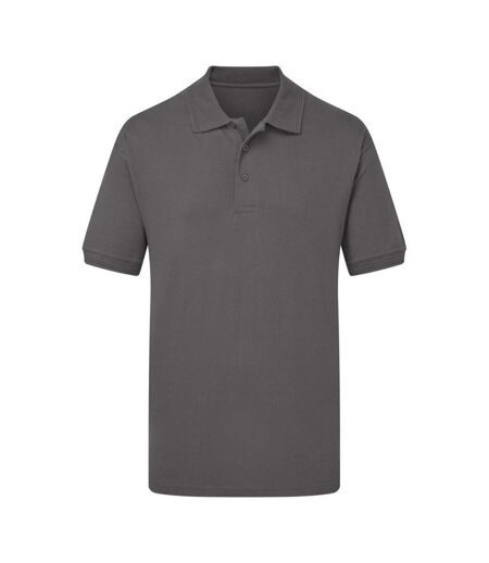 UCC 50/50 Mens Heavyweight Plain Pique Short Sleeve Polo Shirt (Charcoal) - UTBC1195