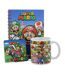 Super Mario Evergreen Mug Coaster And Keychain Set (Multicolored) (One Size) - UTPM2980