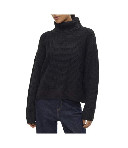 Pull noir femme vero moda momega