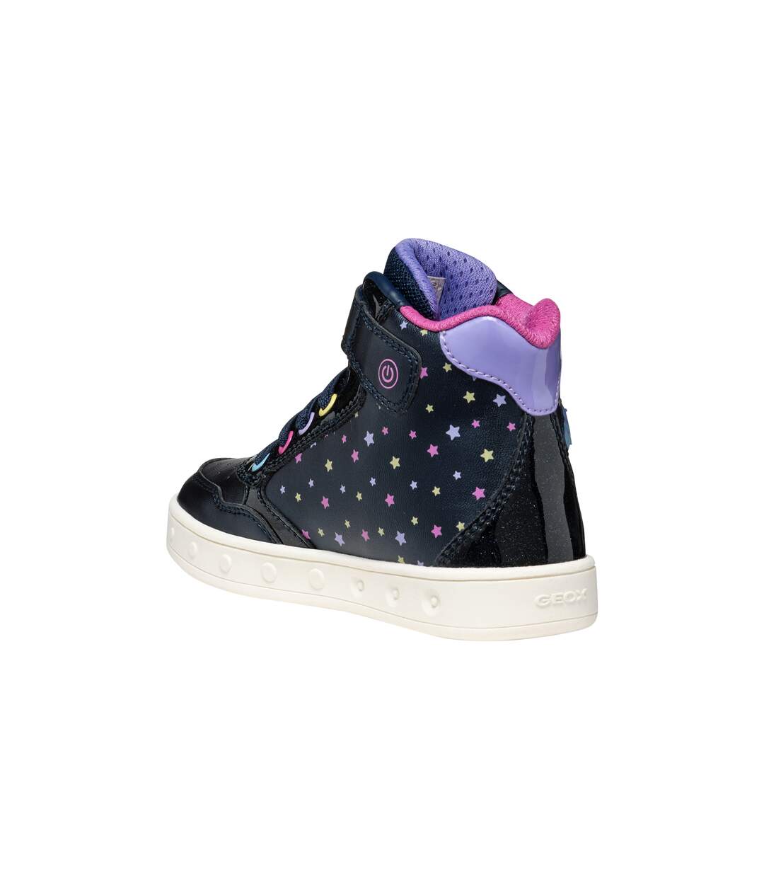 Basket Montante à Lacets Geox Enfant Skylin Girl Synt.Lea+Pea-5