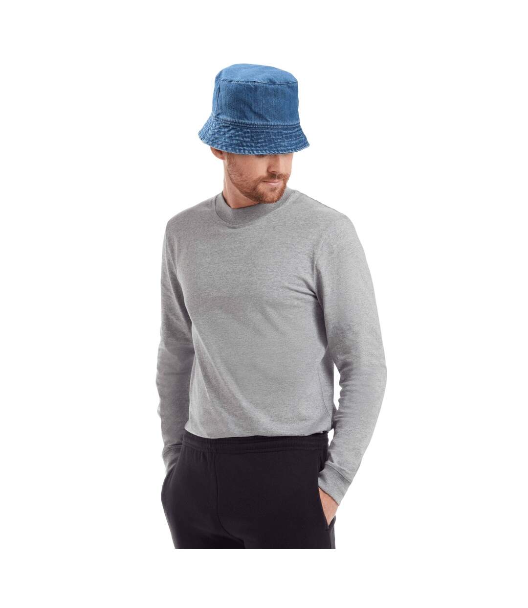 Unisex Adult Denim Bucket Hat Denim Blue Mantis-2