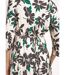 Robe fleurie boutonnée col V et manches 3/4-3