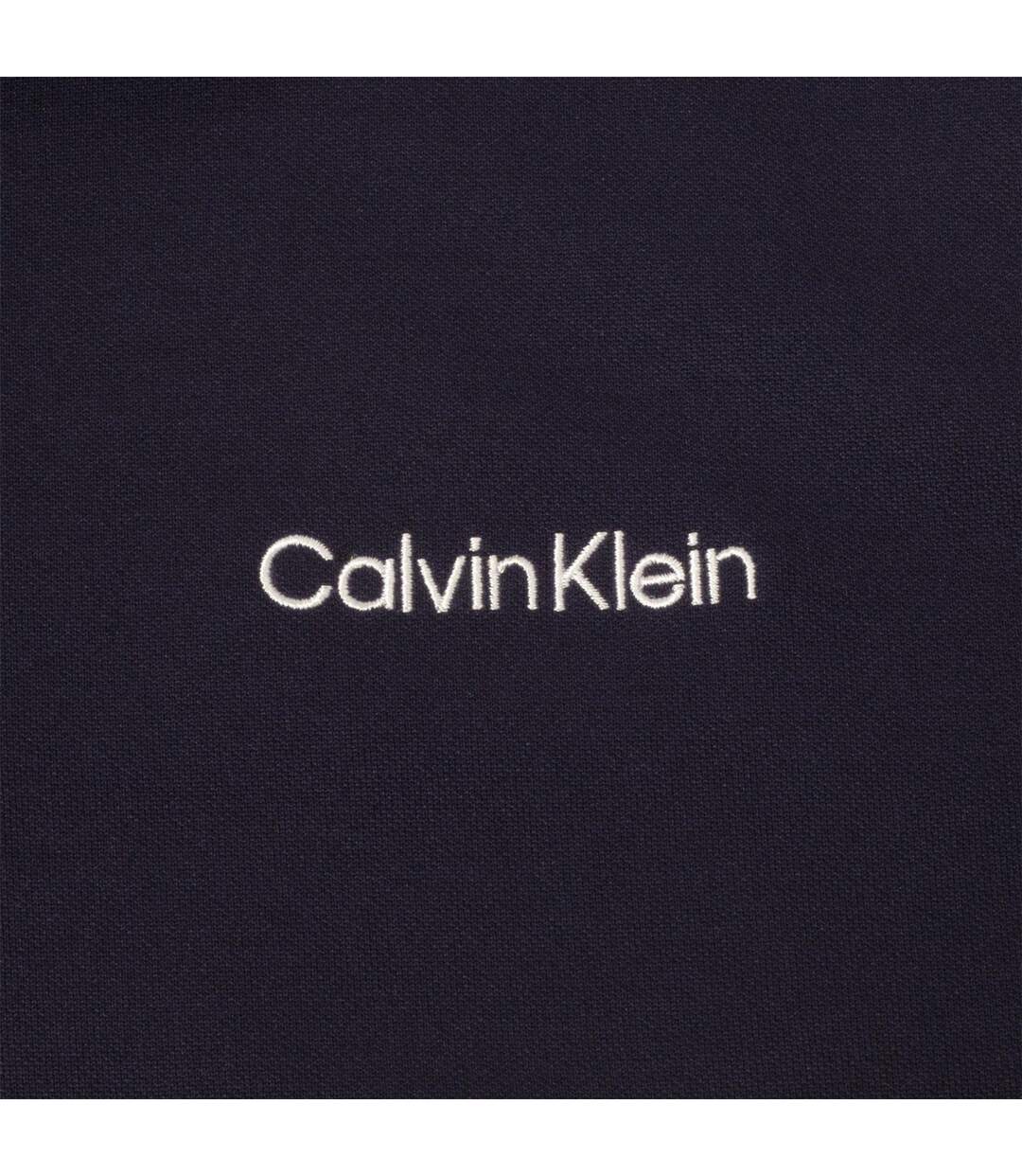 Polo Motif/style Brodé Homme Blanc Bleu Marine Calvin Klein-4