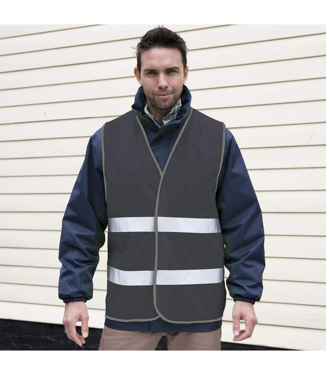 Gilet haute visibilité enhance adulte bleu marine SAFE-GUARD by Result-2