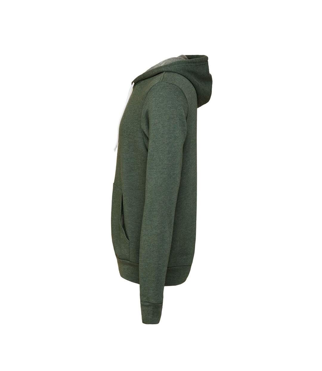 Sweat à capuche adulte vert forêt chiné Bella + Canvas-3