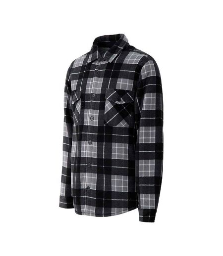 Mens Quilted Plaid Pattern Thermal Long Sleeve Winter Jacket
