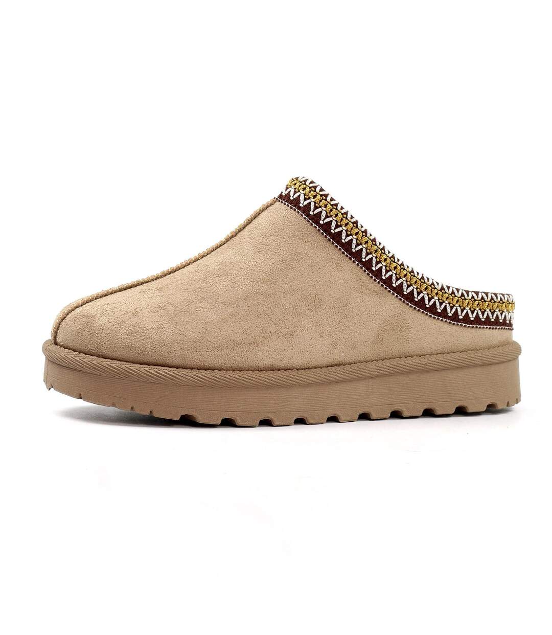 Chaussons Mules Nepal Femme Marron Clair Lunar-3
