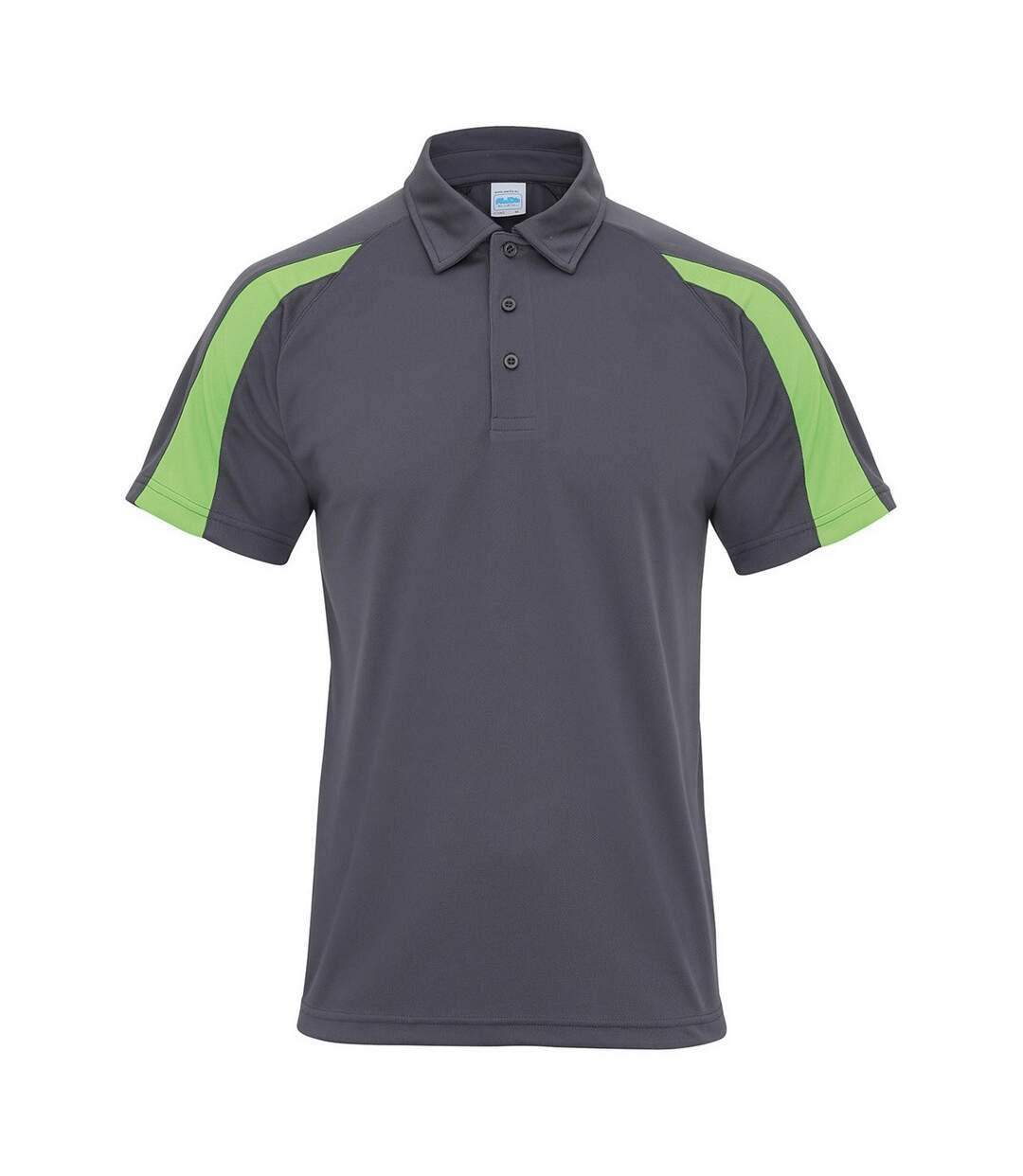Polo Motif/style Contrasté Cool Homme Charbon Vert Citron Just Cool-1