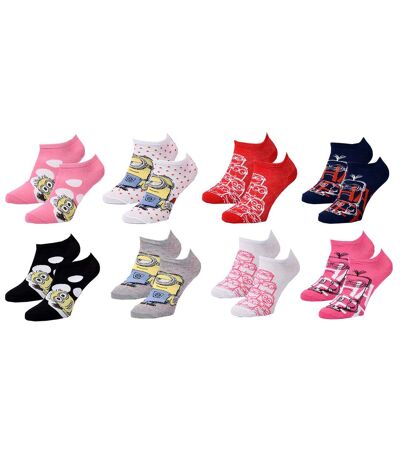 Pack de Chaussettes Femme Licence Fantaisies-Assortiment modèles photos selon arrivages- Pack de 8 Paires MIN SNEAKER 4812