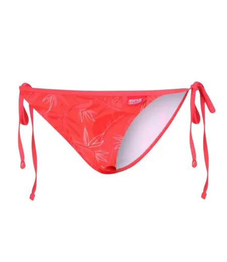 Womens/ladies Aceana Leaves String Bikini Bottoms Red Sky Regatta