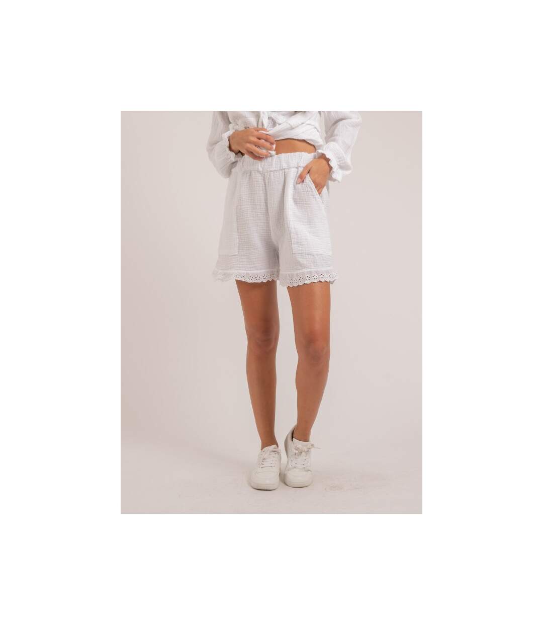 Short fluide en gaze de coton XEMKE - Dona X Lisa-1
