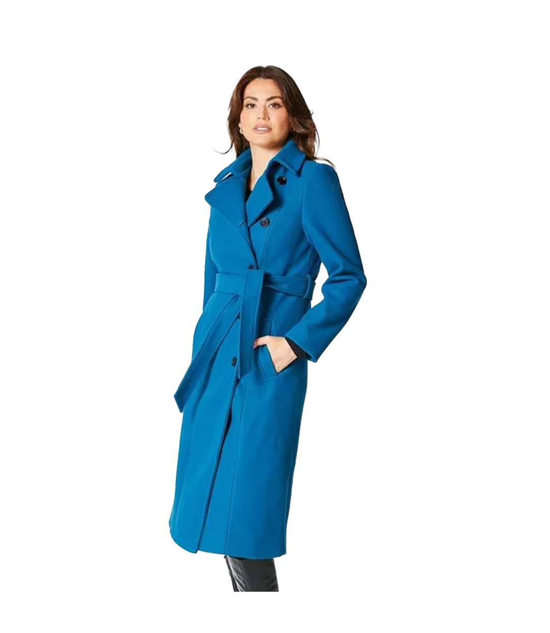 Manteau femme bleu pétrole Principles-1