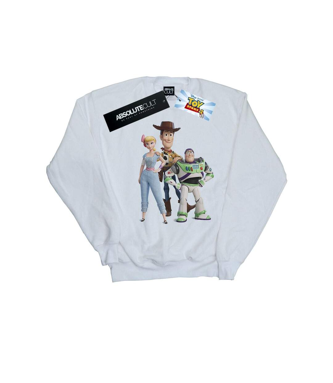 Disney Sweatshirt Womens/Ladies Toy Story 4 Woody Buzz and Bo Peep (Blanc) - UTBI50135-1