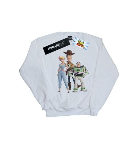 Disney Sweatshirt Womens/Ladies Toy Story 4 Woody Buzz and Bo Peep (Blanc) - UTBI50135
