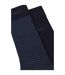 Pack Of 2  Mens Socks  Dark Blue Stripe Boss-3