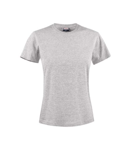 Womens/ladies Heavy T-shirt Grey Melange Printer