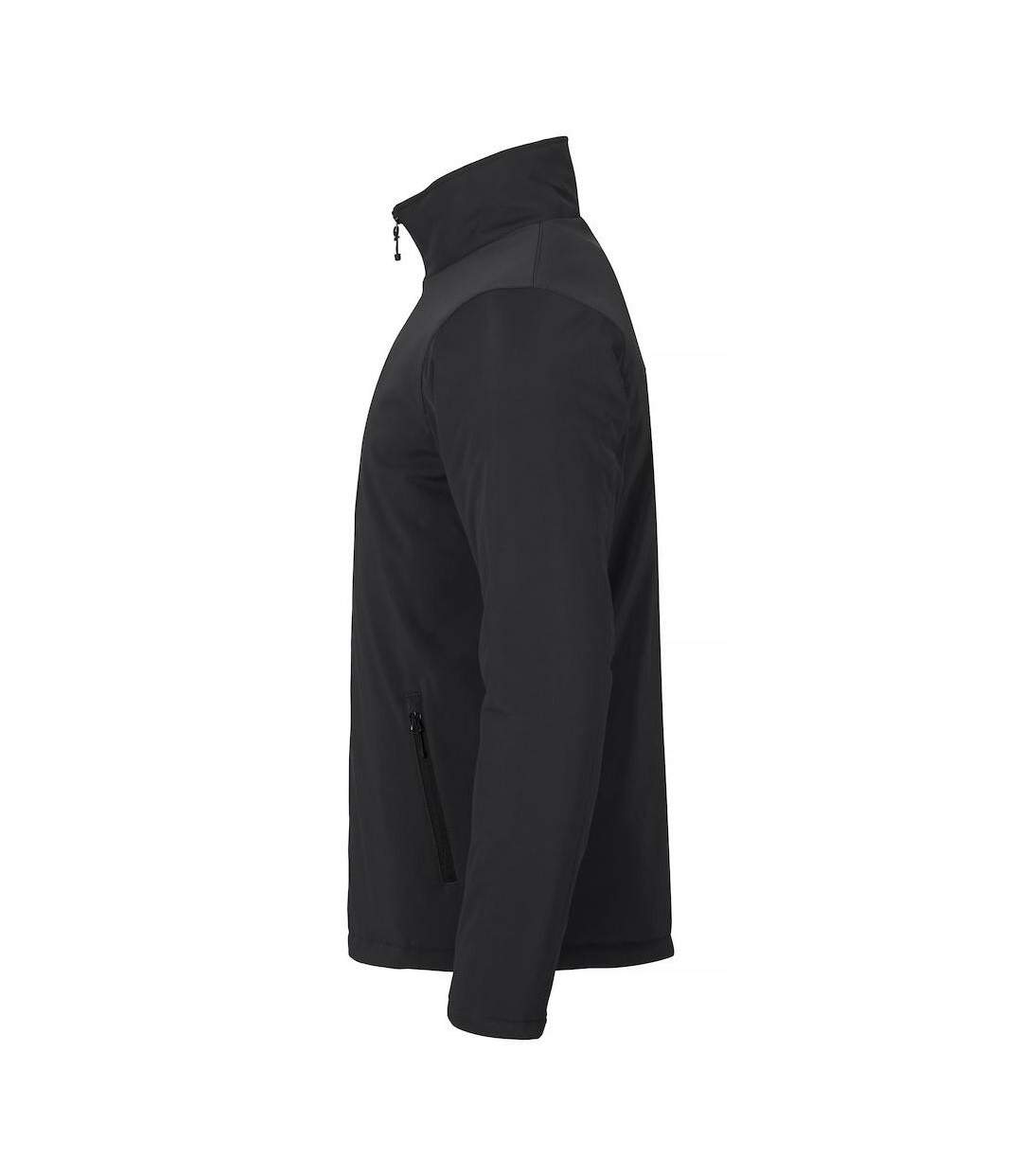 Mens Padded Soft Shell Jacket Dark Grey Clique-3