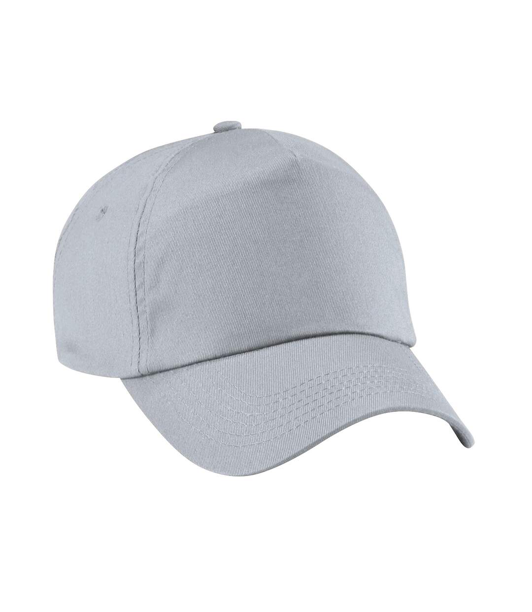 Casquette de baseball 100% coton adulte unisexe gris clair Beechfield-1