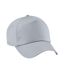 Casquette de baseball 100% coton adulte unisexe gris clair Beechfield