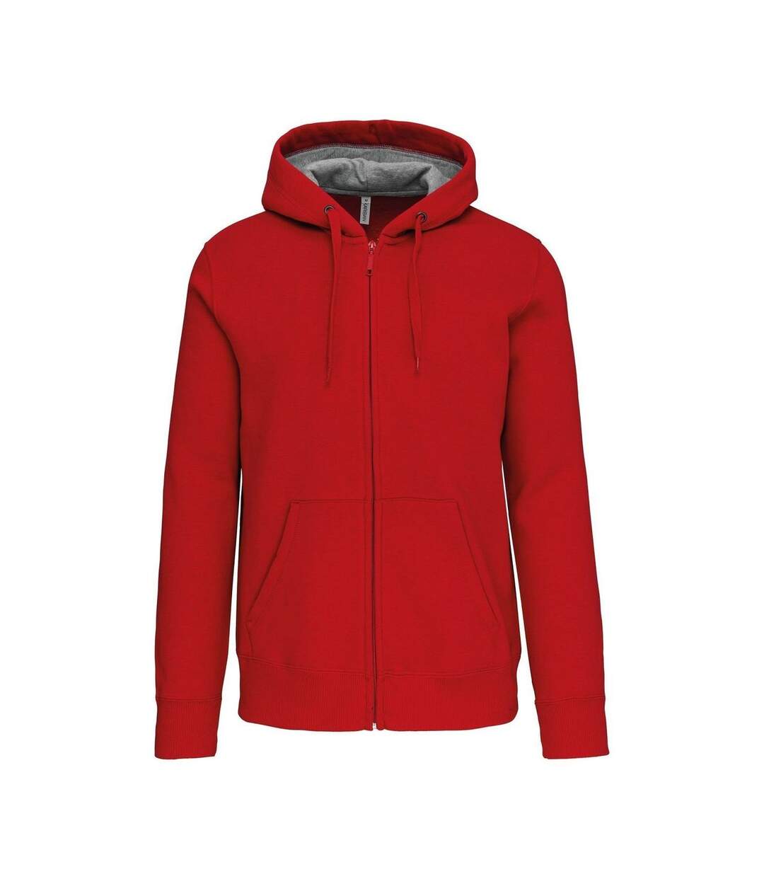 Veste zippée à capuche - Homme - K444 - rouge-2