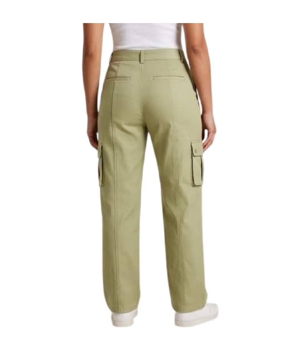 Womens/ladies High Rise Cargo Trousers Olive Missy Empire-3