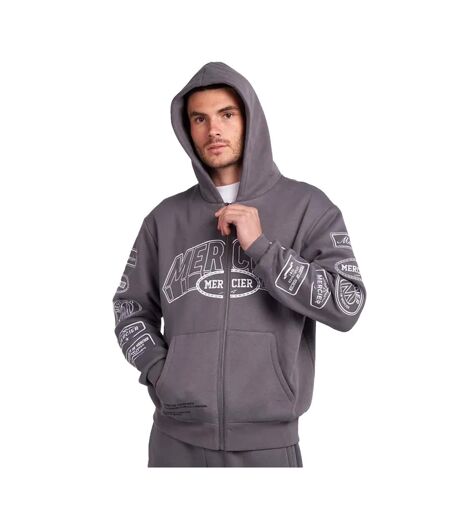 Mens Compton Full Zip Hoodie Grey Mercier