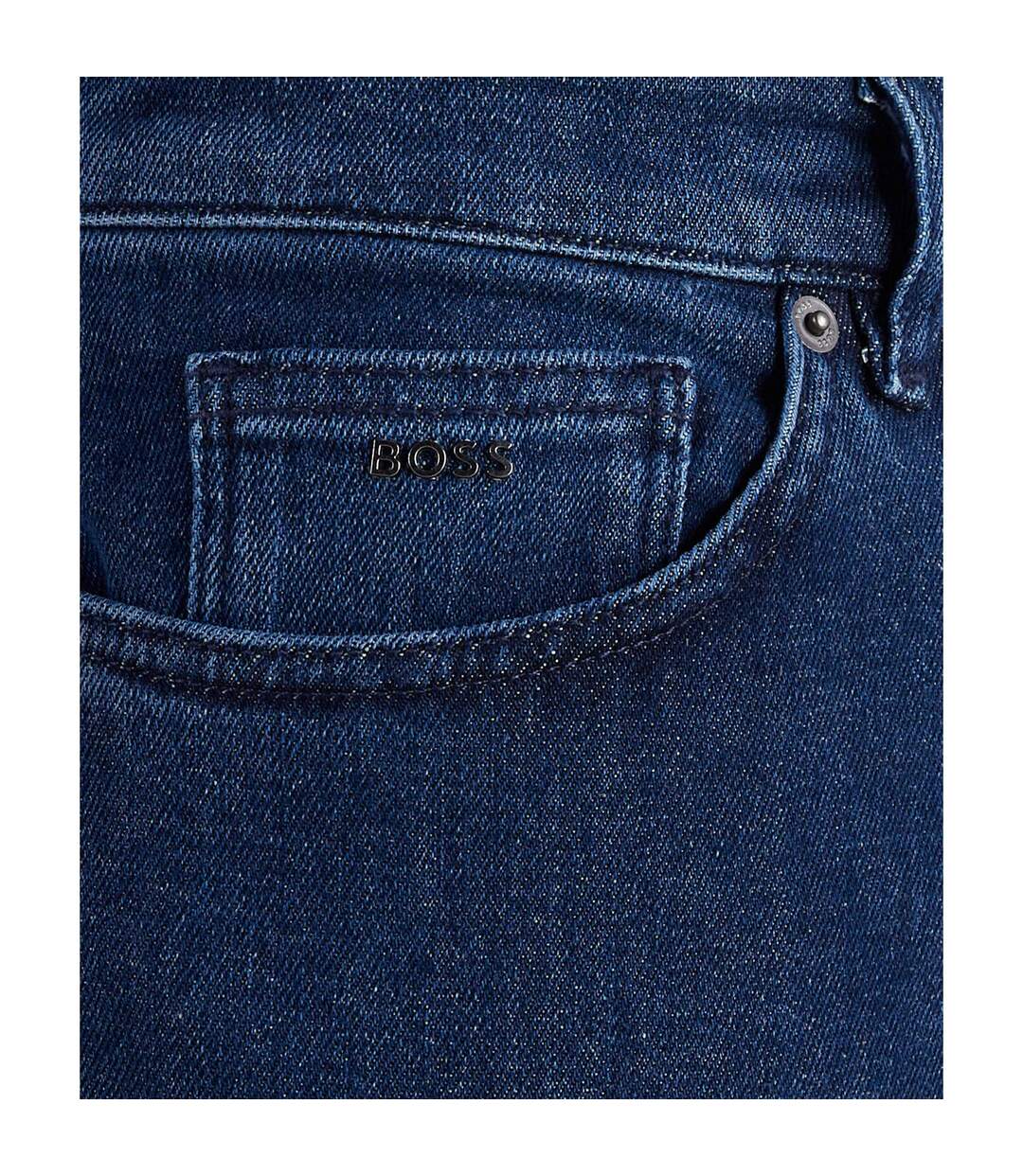 Mens Maine3 Regular Jeans Bright Blue Boss-4