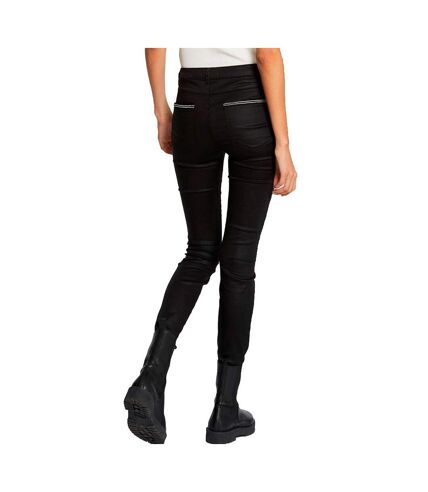 Pantalon Slim Noir enduit Femme Morgan Palona