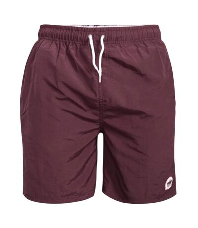 Duke Mens Yarrow D555 Full Length Swim Shorts (Burgundy) - UTDC205