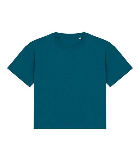 Womens/ladies Oversized T-shirt Peacock Green Native Spirit