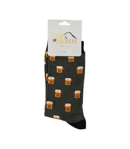 Mr. Heron - Chaussettes Hommes Fantaisie Rayées | Chaussettes Doux Respirant