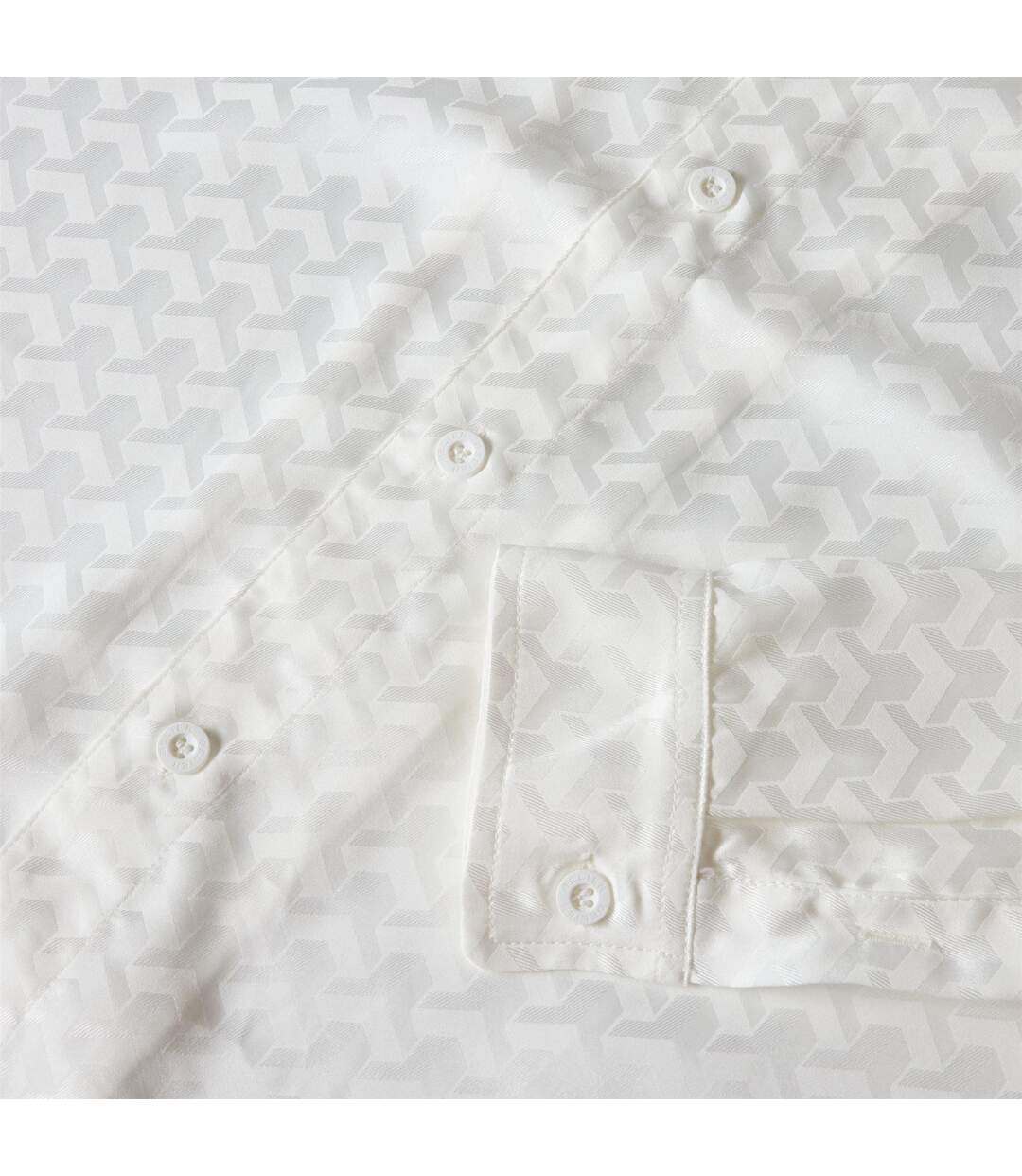 Chemise Manches Longues Motif/style À Motifs Homme Blanc Belier-3