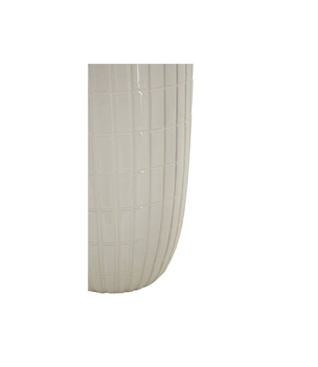 Vase Design en Céramique Shopping 25cm Blanc