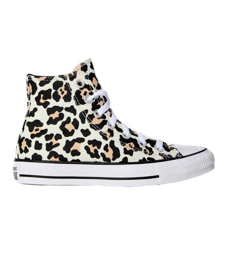 Womens/ladies Chuck Classic Leopard Print High Top Trainers White Black Converse