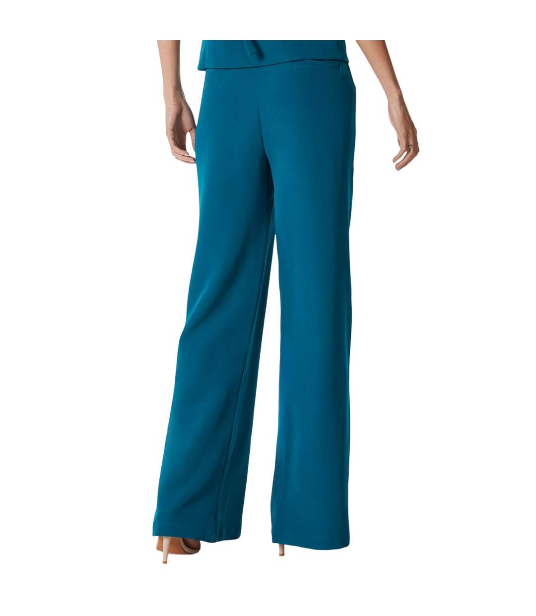 Womens/ladies high waist wide leg trousers teal Principles