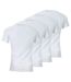 Blanc 4/L Lot de 4 Tee-shirts homme col V Eco Pack-2