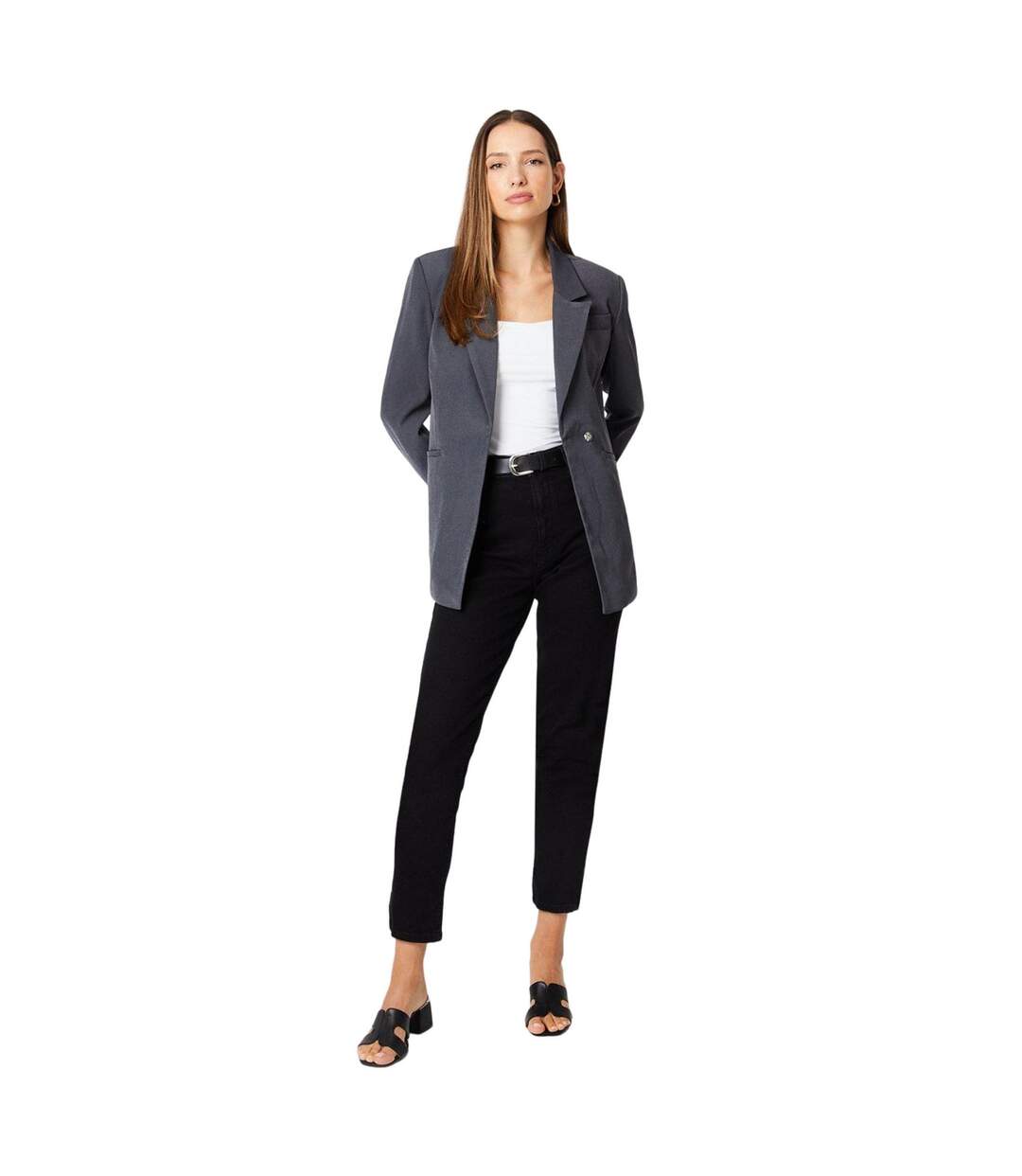 Blazer clean femme gris Dorothy Perkins-3