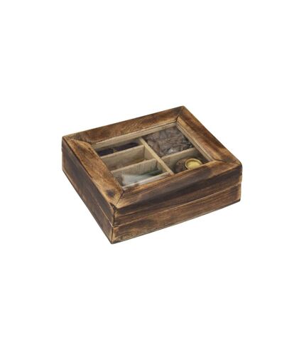 Coffret d'Encens en Bois Taly 25cm Marron