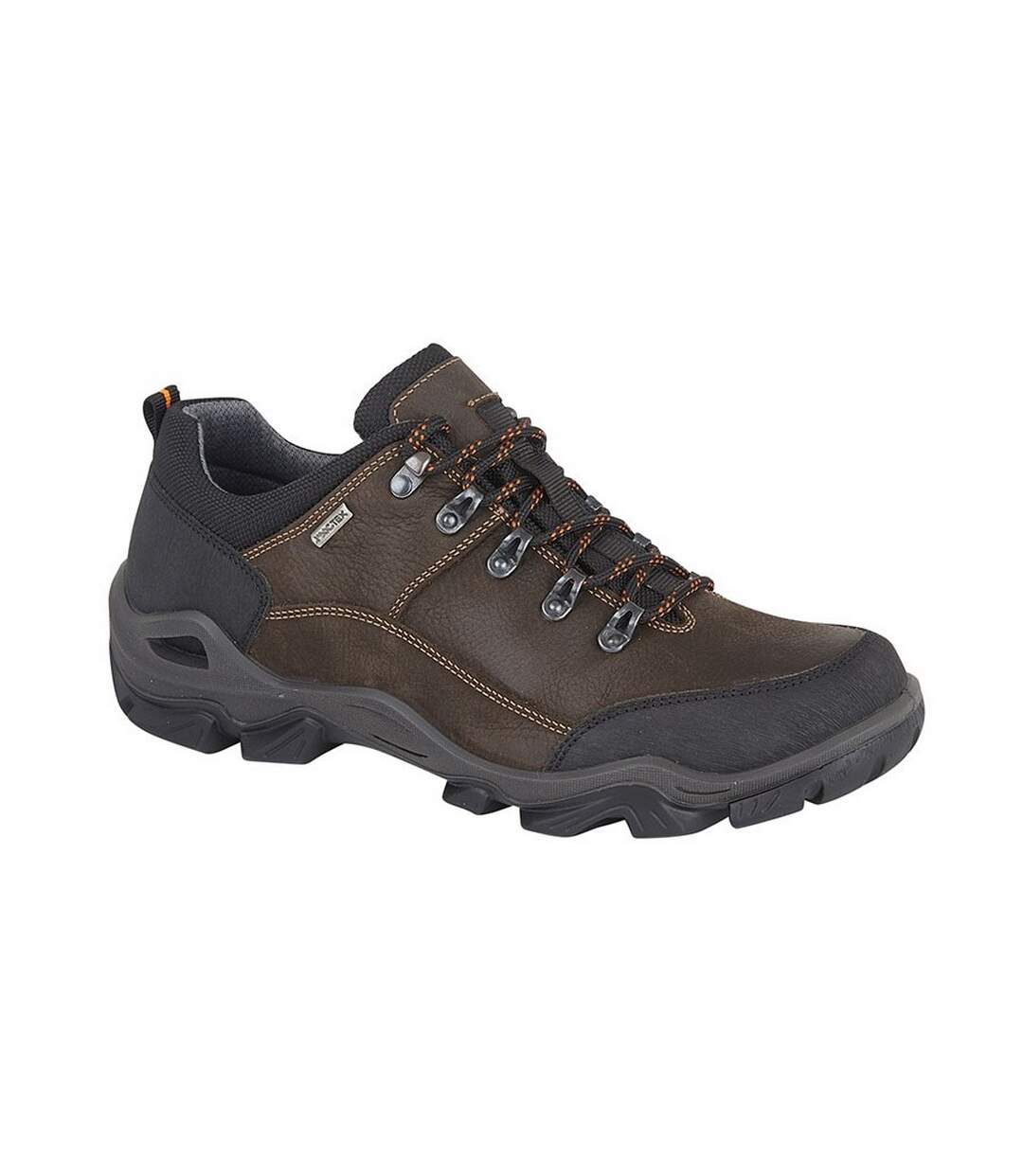 Mens All Terrain Waterproof Leather Shoes Dark Brown IMAC-1