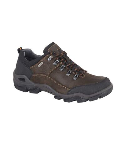 Mens All Terrain Waterproof Leather Shoes Dark Brown IMAC