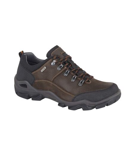 Mens All Terrain Waterproof Leather Shoes Dark Brown IMAC