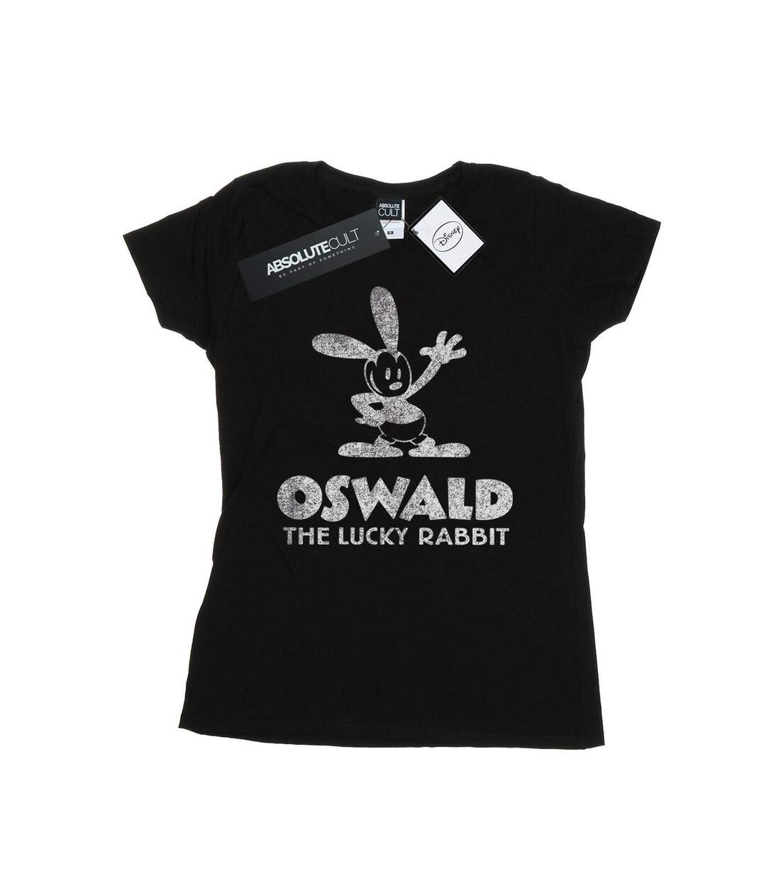 Disney T-shirt en coton avec logo Oswald Femme/Ladies (Noir) - UTBI15664-1