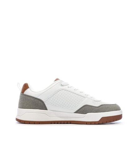 Baskets blanches/taupes homme kappa logo manis