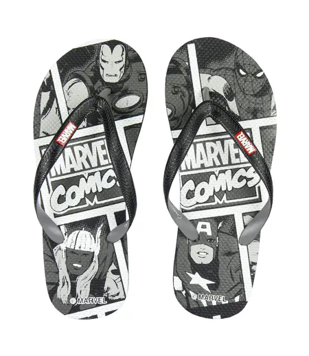 Tongs Adulte Noir Blanc The Avengers