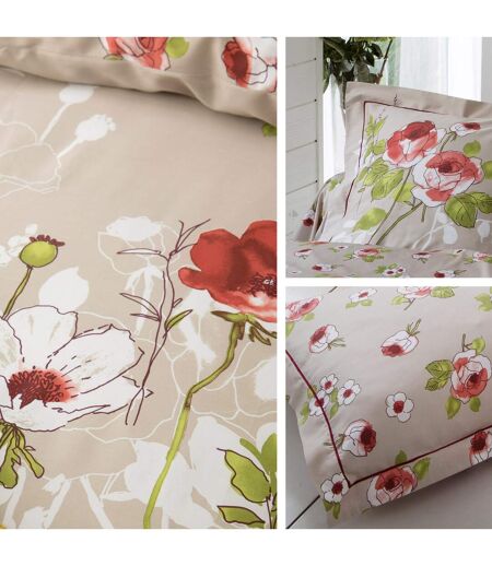 Housse de couette satin coton ROSERAIE