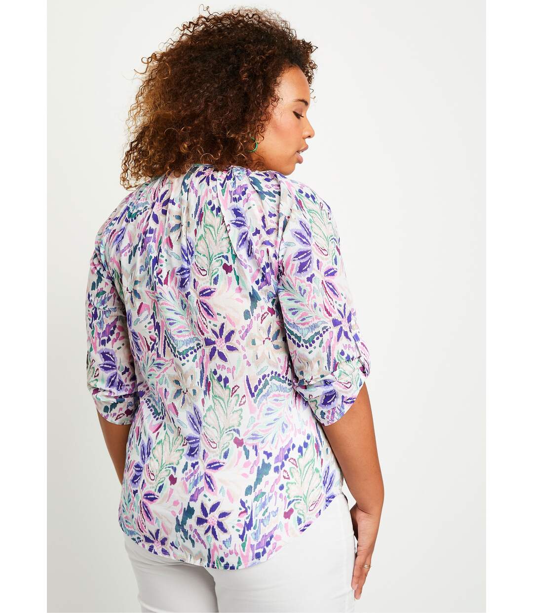 Tunique longue boutonnée voile coton-2